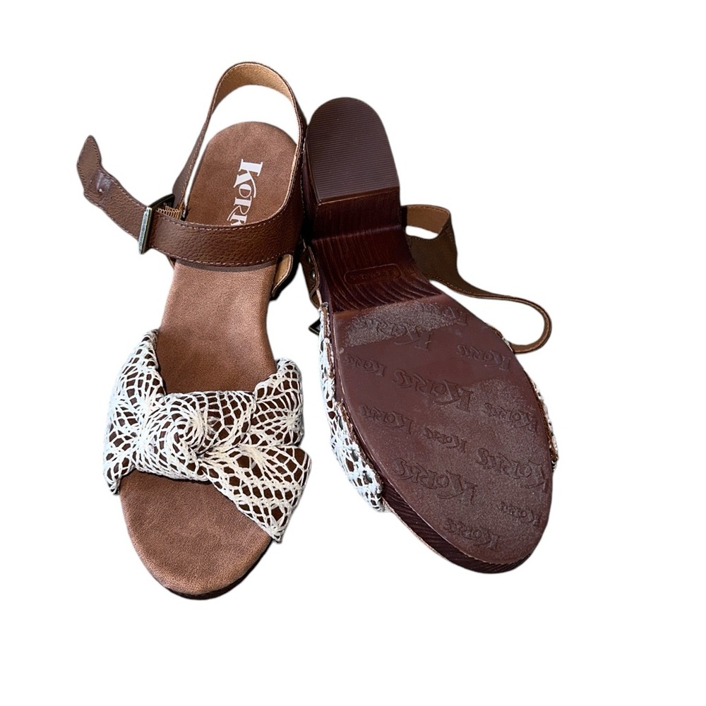 NEW KORKS Natalia Knot Sandal In Color TAN/ NAT CROCHET - Picture 9 of 9